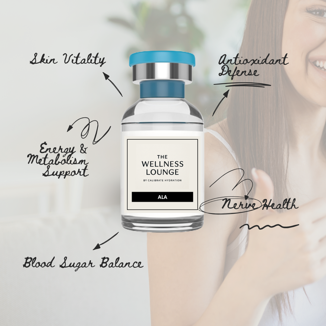 Easy-to-use ALA Injectable Home Kit components for convenient at-home cellular health and detoxification.